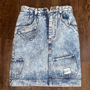 Mini pencil jean skirt
